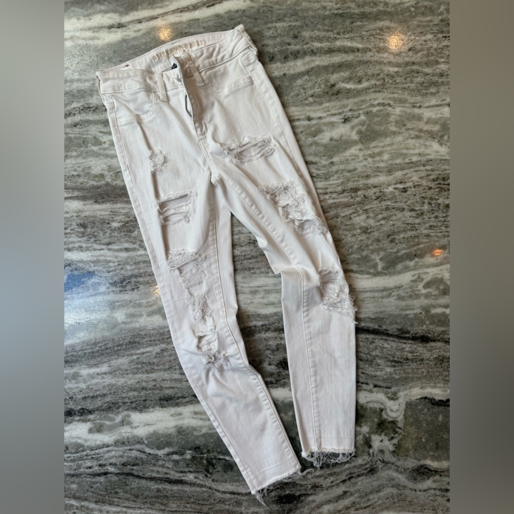 White American Eagle Jeans Size 4 Reg